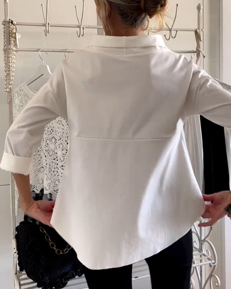 Damen blusen mit hohem Kragen