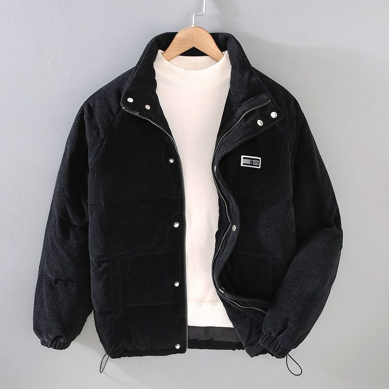 Herrenjacke mit Stehkragen und durchgehendem Reißverschluss