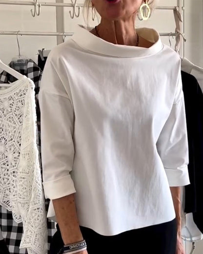 Damen blusen mit hohem Kragen