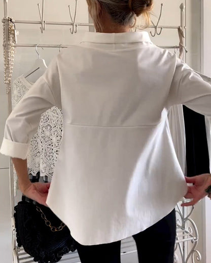 Damen blusen mit hohem Kragen