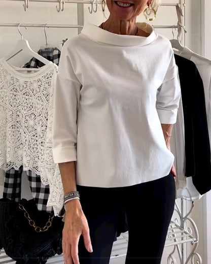 Damen blusen mit hohem Kragen