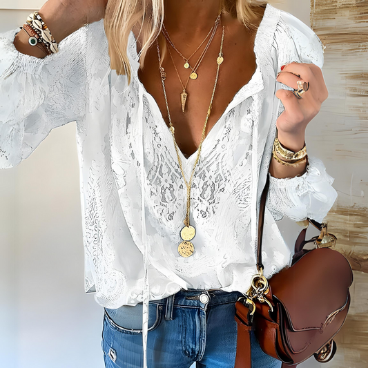 Damenbluse Boho Weinlese