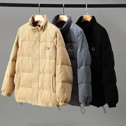 Herrenjacke mit Stehkragen und durchgehendem Reißverschluss
