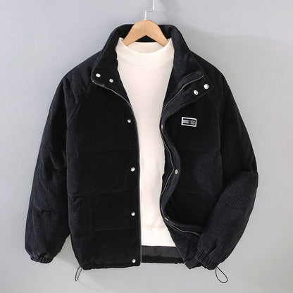 Herrenjacke mit Stehkragen und durchgehendem Reißverschluss