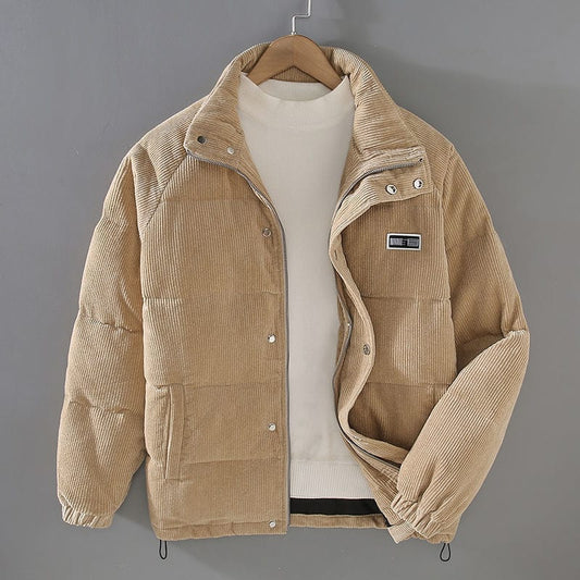 Herrenjacke mit Stehkragen und durchgehendem Reißverschluss