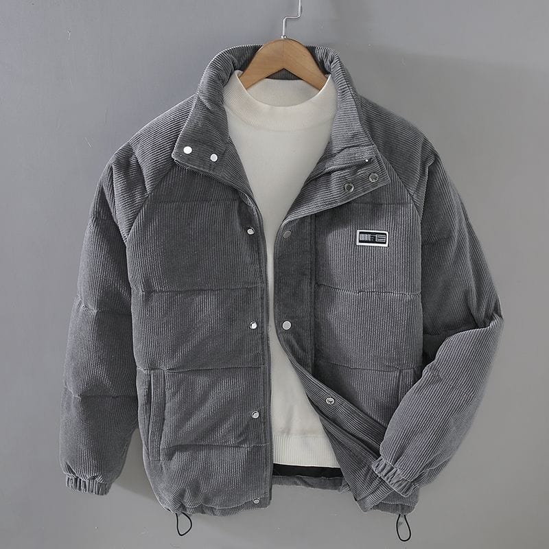 Herrenjacke mit Stehkragen und durchgehendem Reißverschluss
