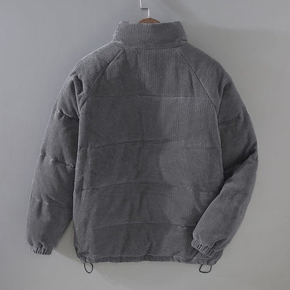 Herrenjacke mit Stehkragen und durchgehendem Reißverschluss