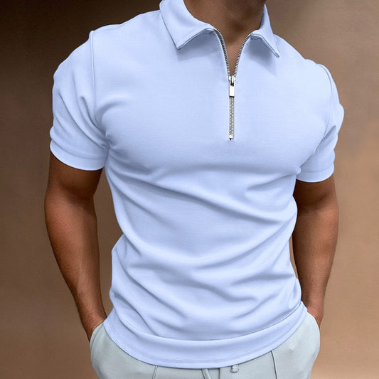 Herren-Poloshirt mit Reißverschluss